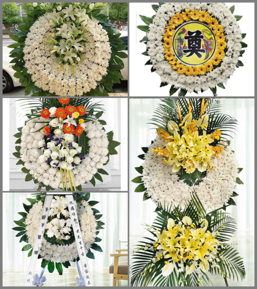 广东梅州市丰顺县潭江镇降福村花圈速递